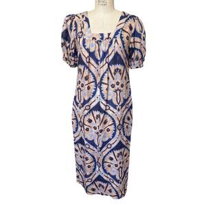 Never A Wallflower Square Neck Midi Dress in Medallion Print Size XS NEW